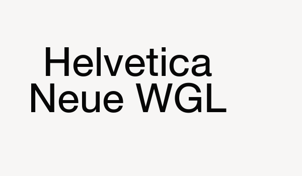 Helvetica Neue WGL Font