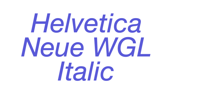 Helvetica Neue WGL Italic Font Download