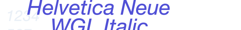 Helvetica Neue WGL Italic-font