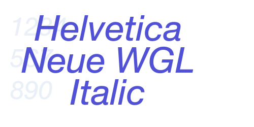 Helvetica Neue WGL Italic