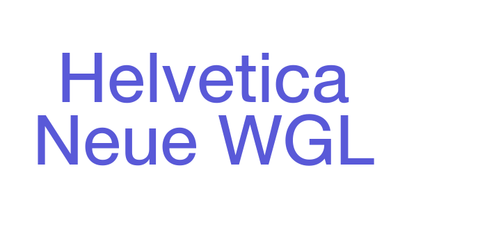 Helvetica Neue WGL Font