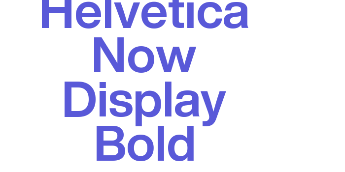 Helvetica Now Display Bold Font