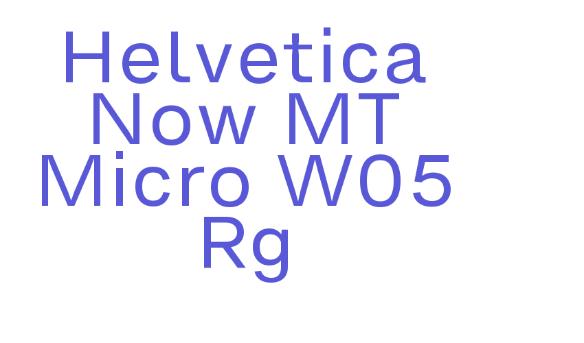 Helvetica Now MT Micro W05 Rg Font Download