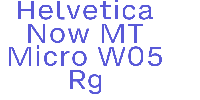 Helvetica Now MT Micro W05 Rg Font Download