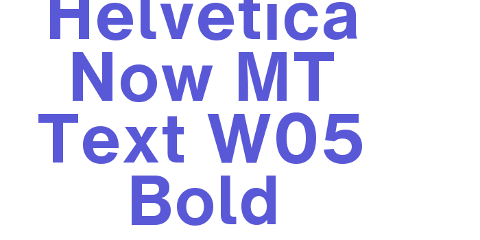 Helvetica Now MT Text W05 Bold Font