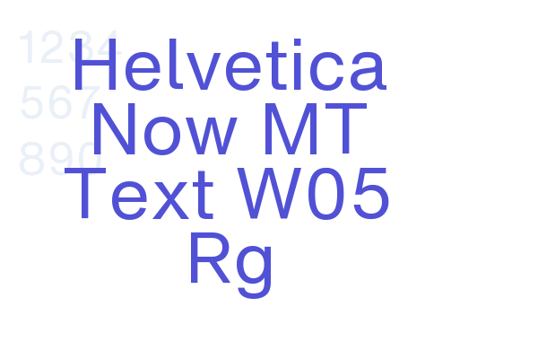 Helvetica Now MT Text W05 Rg