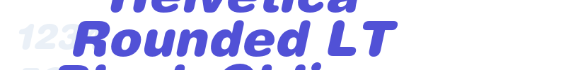 Helvetica Rounded LT Black Oblique-font