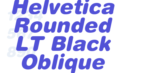 Helvetica Rounded LT Black Oblique