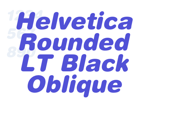 Helvetica Rounded LT Black Oblique