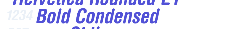 Helvetica Rounded LT Bold Condensed Oblique-font