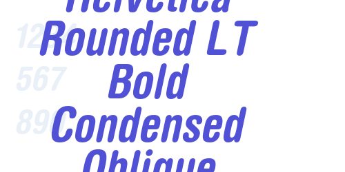 Helvetica Rounded LT Bold Condensed Oblique-font-download