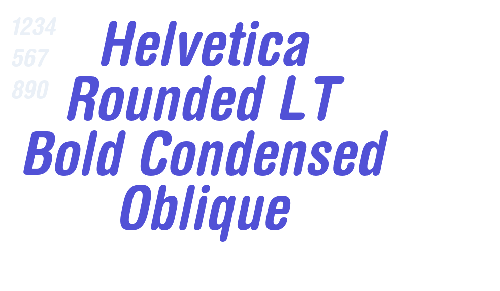 Helvetica Rounded LT Bold Condensed Oblique-font-download