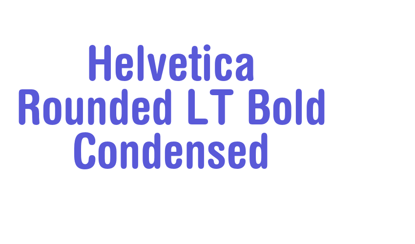 Helvetica Rounded LT Bold Condensed Font Download