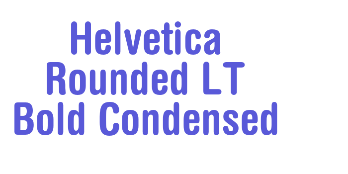 Helvetica Rounded LT Bold Condensed Font Download