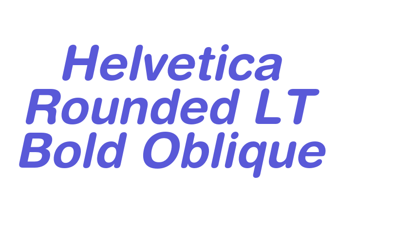 Helvetica Rounded LT Bold Oblique Font Download