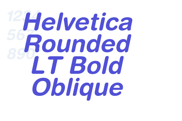 Helvetica Rounded LT Bold Oblique