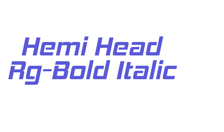 Hemi Head Rg-Bold Italic Font