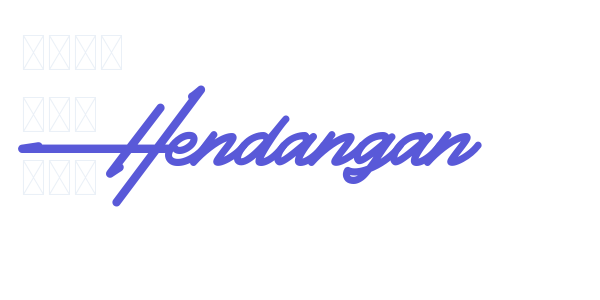 Hendangan font free