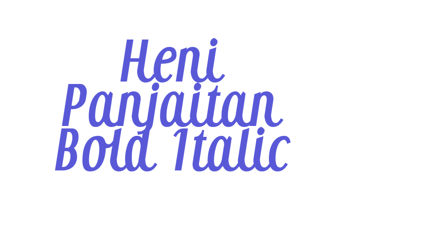 Heni Panjaitan Bold Italic Font Download