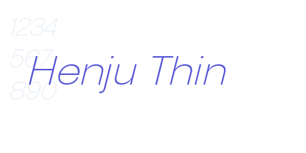 Henju Thin font