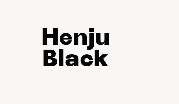 Henju Black Font