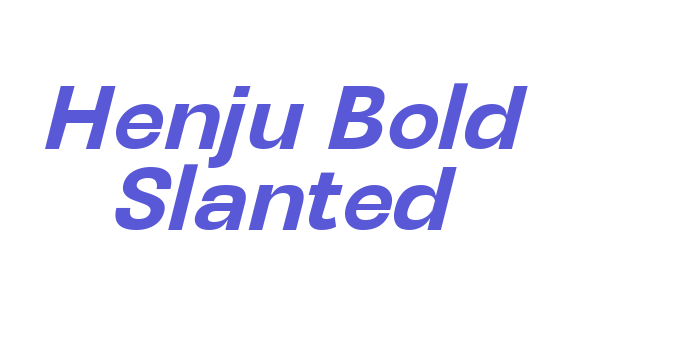 Henju Bold Slanted Font Download