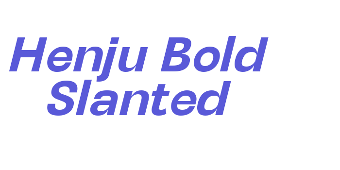 Henju Bold Slanted Font