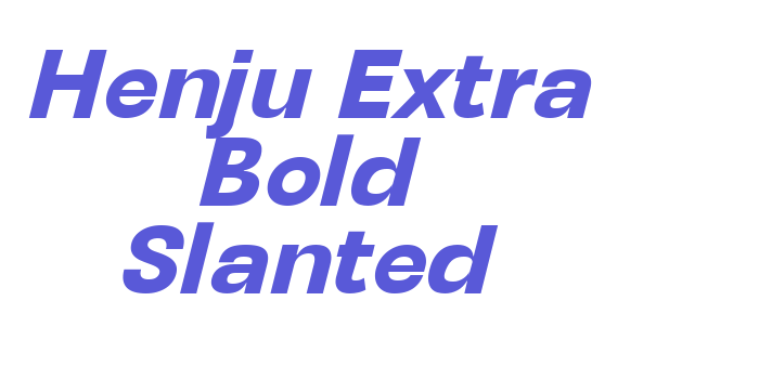 Henju Extra Bold Slanted Font Download