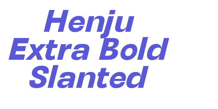 Henju Extra Bold Slanted Font