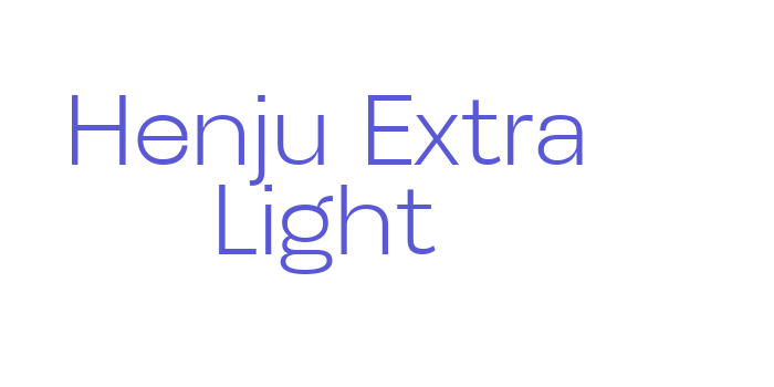 Henju Extra Light Font Download