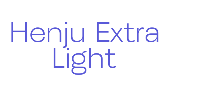 Henju Extra Light Font