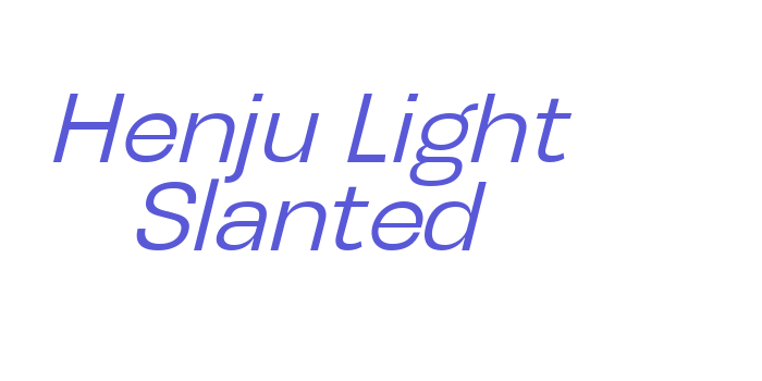 Henju Light Slanted Font Download