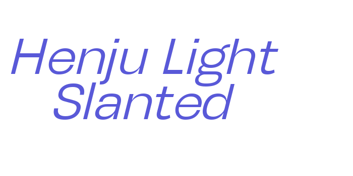 Henju Light Slanted Font