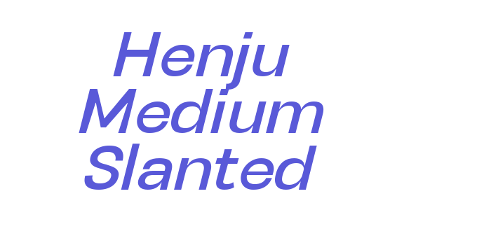 Henju Medium Slanted Font Download