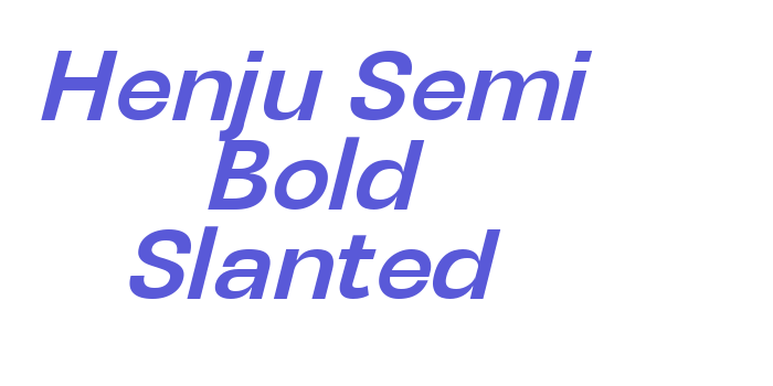 Henju Semi Bold Slanted Font Download