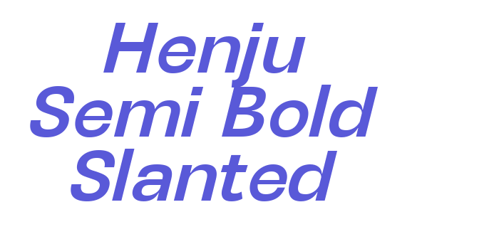 Henju Semi Bold Slanted Font