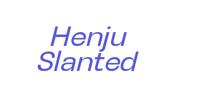 Henju Slanted Font Download