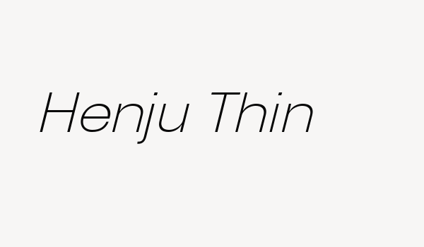 Henju Thin Font