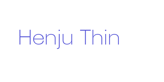 Henju Thin Font Download