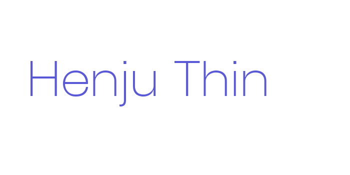 Henju Thin Font