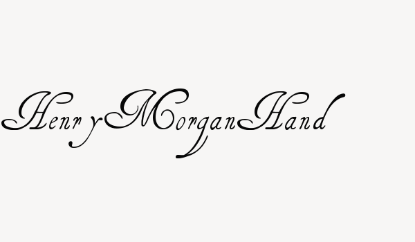 HenryMorganHand Font