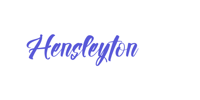 Hensleyton Font Download