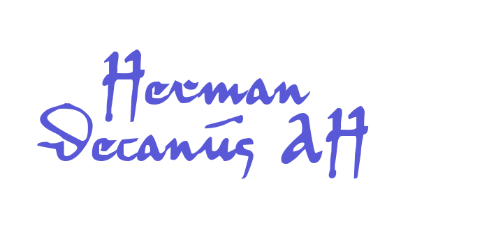 Herman Decanus AH Font Download