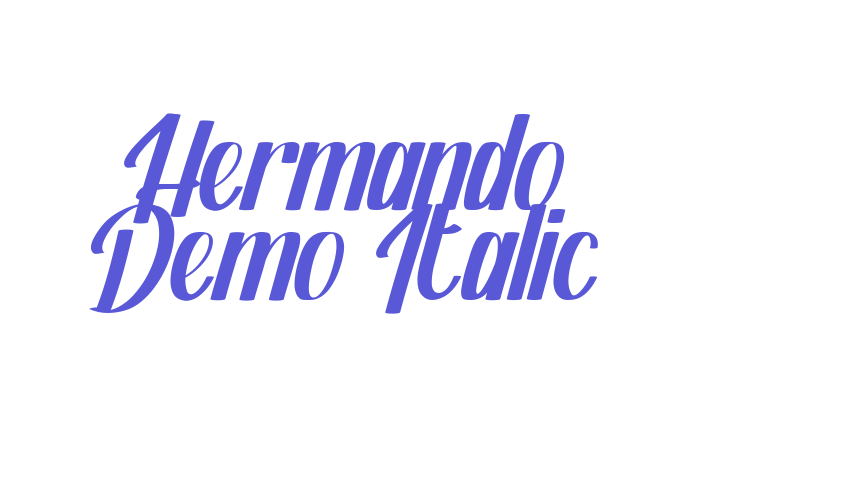 Hermando Demo Italic Font