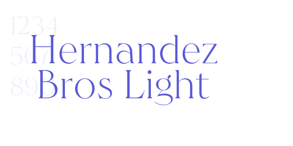 Hernandez Bros Light font free