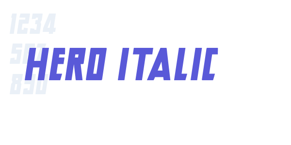 Hero Italic font free