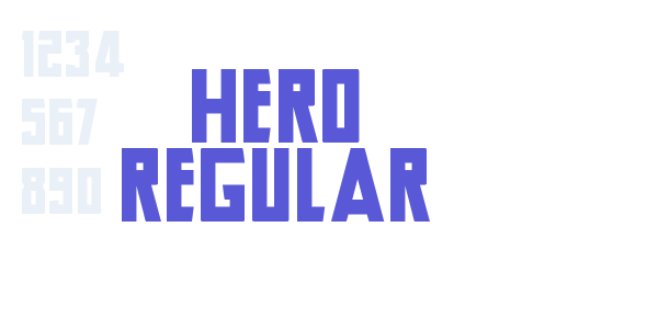 Hero Regular font free