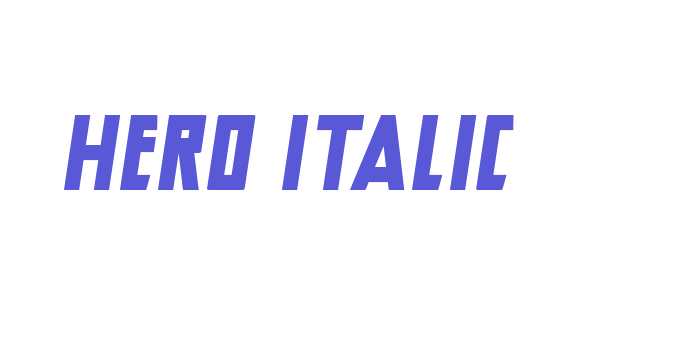 Hero Italic Font Download