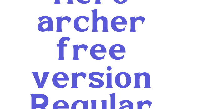 Hero archer free version Regular Font