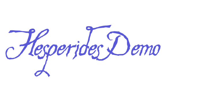 Hesperides Demo Font